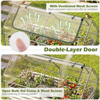 s afstar 3-in-1 raised garden bed with greenhouse, side view