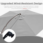 Grand patio 12FT Outdoor Offset Umbrella Large Round Aluminum Cantilever Umbrella with Base for Garden Deck Poolside (Gray, 12 FT)