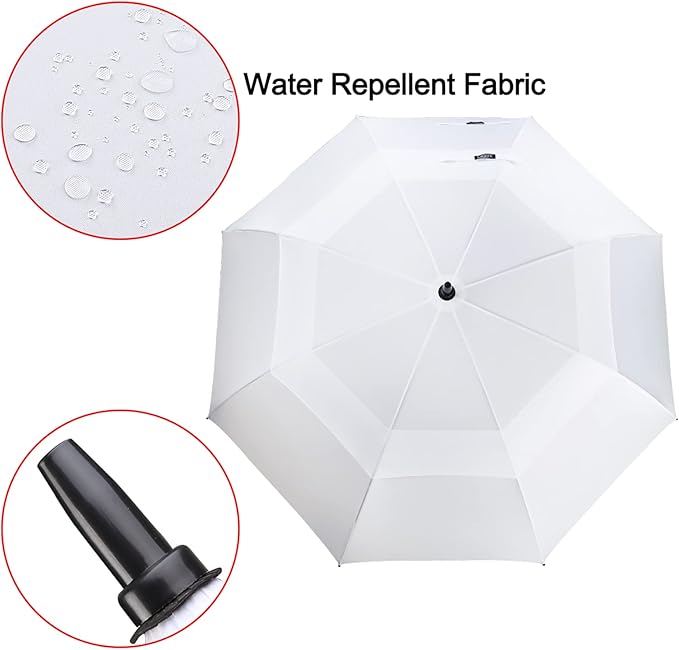 G4Free 47/54/62/68/72 Inch Automatic Open Golf Umbrella Oversize Extra Large Double Canopy Vented Windproof Waterproof Stick Umbrellas
