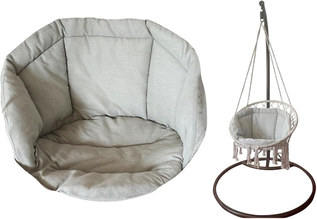 Swing Seat Cushion Hanging Chair Cushion Hammock Cradle Pads for Garden Rocking Home Bedroom Yard Deck (Grey)