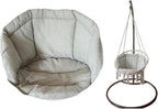 Swing Seat Cushion Hanging Chair Cushion Hammock Cradle Pads for Garden Rocking Home Bedroom Yard Deck (Grey)