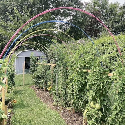 garden hoops grow tunnel, 12 sets of 7ft shown in use