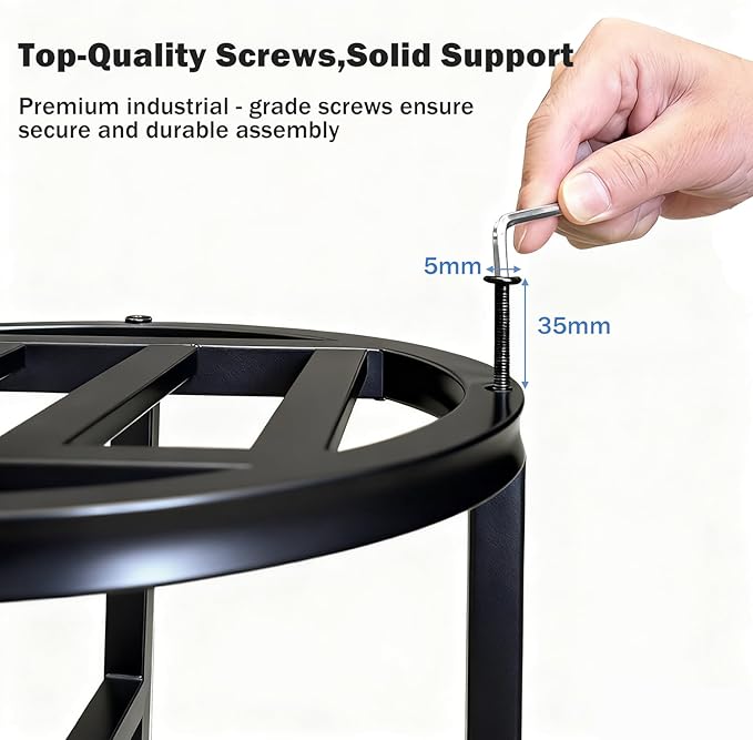 Plant Stand Indoor Outdoor,13 Inch Tall Metal Plant Stands Riser,Heavy Duty Wrought Iron Pedestal Holders for Large Flower Pot,Outside Rust-Proof Black Flower Display Shelf for Patio,1-Pack