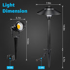 SUNVIE LED Low Voltage Landscape Lighting 12-24V Landscape Lighting Kit with Connectors Aluminum Pathway Lights Wired with Spotlights 3000K Outdoor Pathway Lights Low Voltage for Yard Garden, 6 Pack