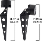 Solar Spot Lights Outdoor Legacy Mini 50X Twin Solar-Powered LED Spotlight (Cool White LED) for Outdoor Garden Yard Landscape Uplight Downlight, Waterproof, Black Finish