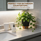 7/6.5/6/5.5/5 Inch Self Watering Pots, Plastic Flower Pots with Multi Mesh Drainage Holes and Deep Reservoir for Indoor Outdoor Garden Plants and Flowers (White, 5/5.5/6/6.5/7/8)