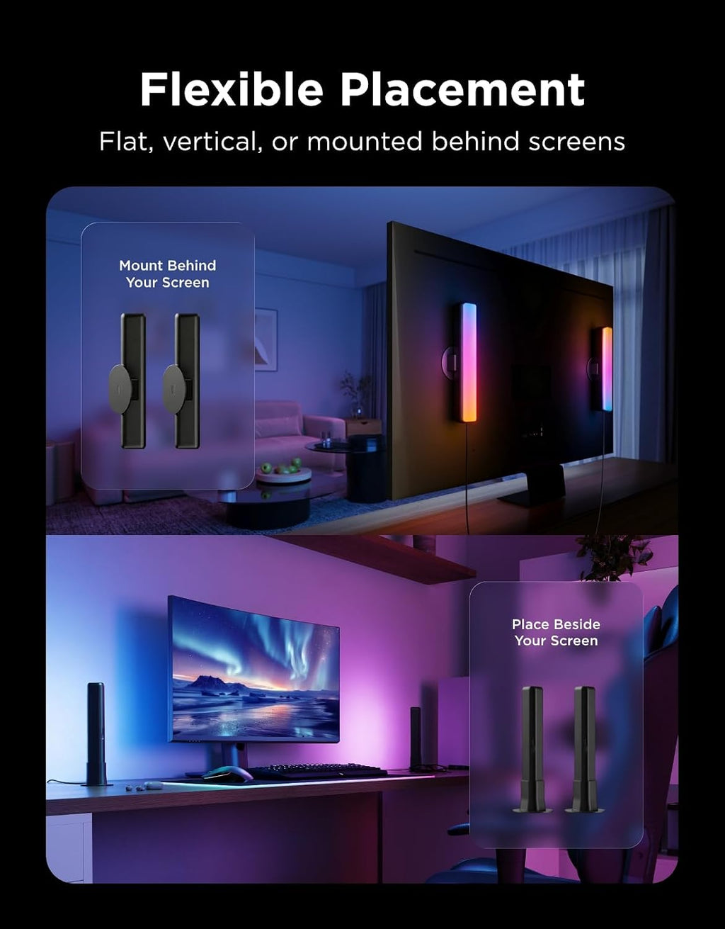 govee smart light bar, rgbicww tv lights for, package contents