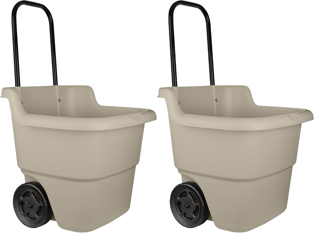 suncast 2-pack multipurpose rolling lawn and garden utility, main product view