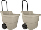 suncast 2-pack multipurpose rolling lawn and garden utility, main product view