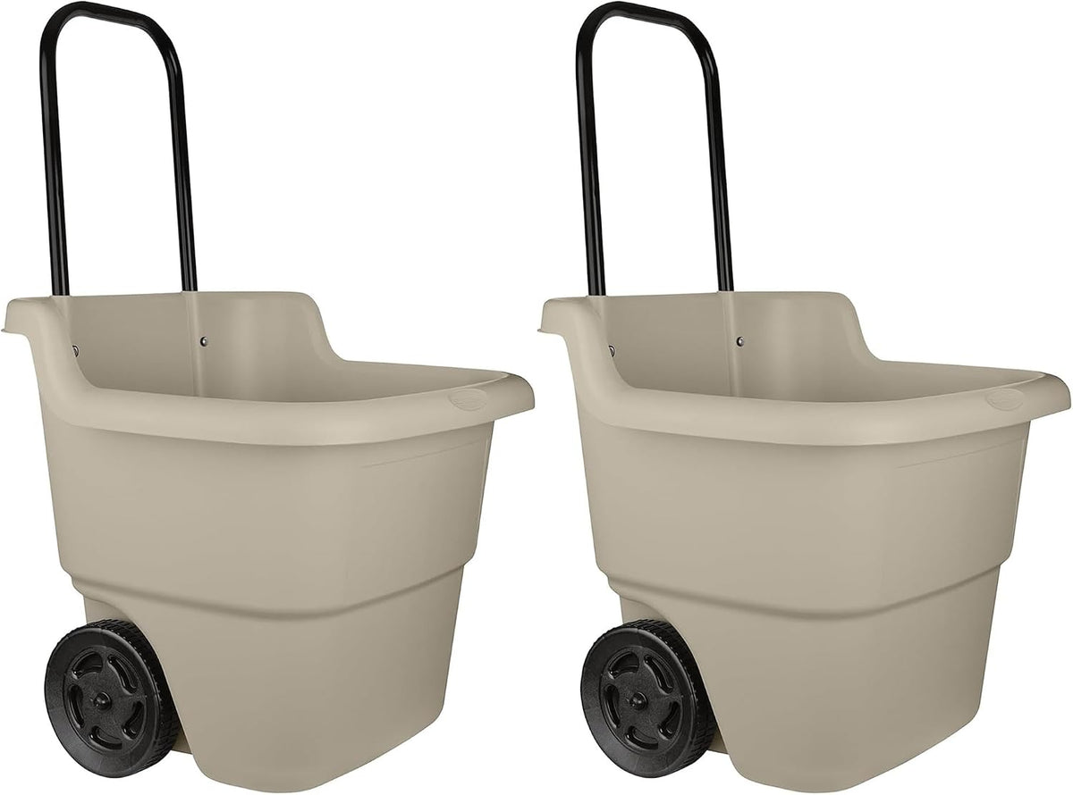 suncast 2-pack multipurpose rolling lawn and garden utility, main product view