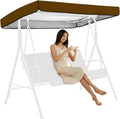 Swing Canopy Replacement 75x47 Inch Waterproof Sunproof Outdoor Swing Cover Replacement Patio Hammock Canopy Roof for Garden Chair Coffee