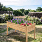 s afstar raised garden bed with greenhouse cover, front angle view