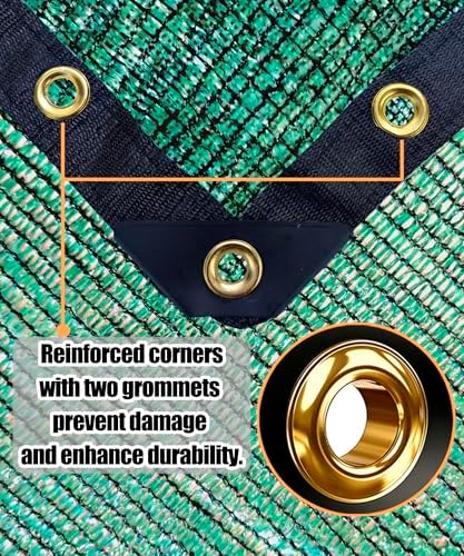 e.share 40% green shade cloth 12ft x 16ft, side view