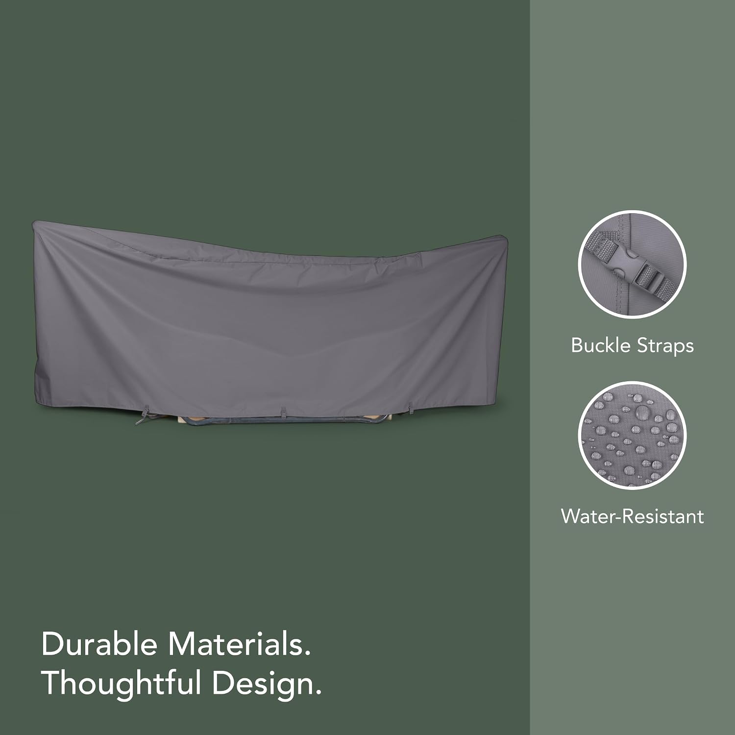 Covermates Elite Hammock Cover, Polyester, 188W x 58D x 20H, Charcoal