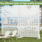 metal outdoor privacy fence 72" h×45.7" w balcony on a desk or shelf
