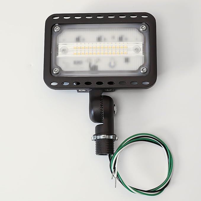 CINOTON 20W LED Flood Lights Outdoor, IP65 Waterproof Exterior Security Wall Light with 180°Knuckle, 2800LM 120V Outside Aluminum Lighting Fixture for Yard Patio Garage Doorway 3000K 2 Pack, UL Listed