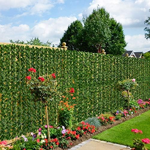 dearhouse artificial ivy privacy fence wall screen, 59x137.8inch shown in use