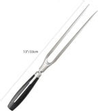Carving Fork, Meat Fork, 13 Inch Cooking Fork, Heavy Duty Stainless Steel BBQ Fork, Long Metal Chef Pro Kitchen Forks for Barbecue, Serving, Cooking, Grilling, Roasting
