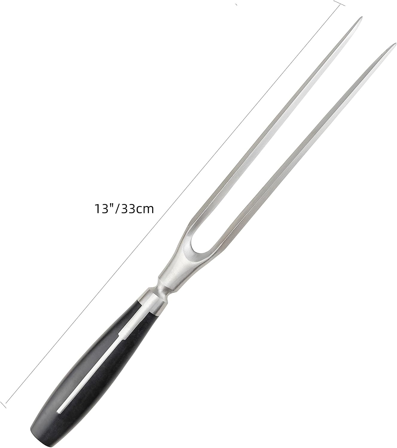 Carving Fork, Meat Fork, 13 Inch Cooking Fork, Heavy Duty Stainless Steel BBQ Fork, Long Metal Chef Pro Kitchen Forks for Barbecue, Serving, Cooking, Grilling, Roasting