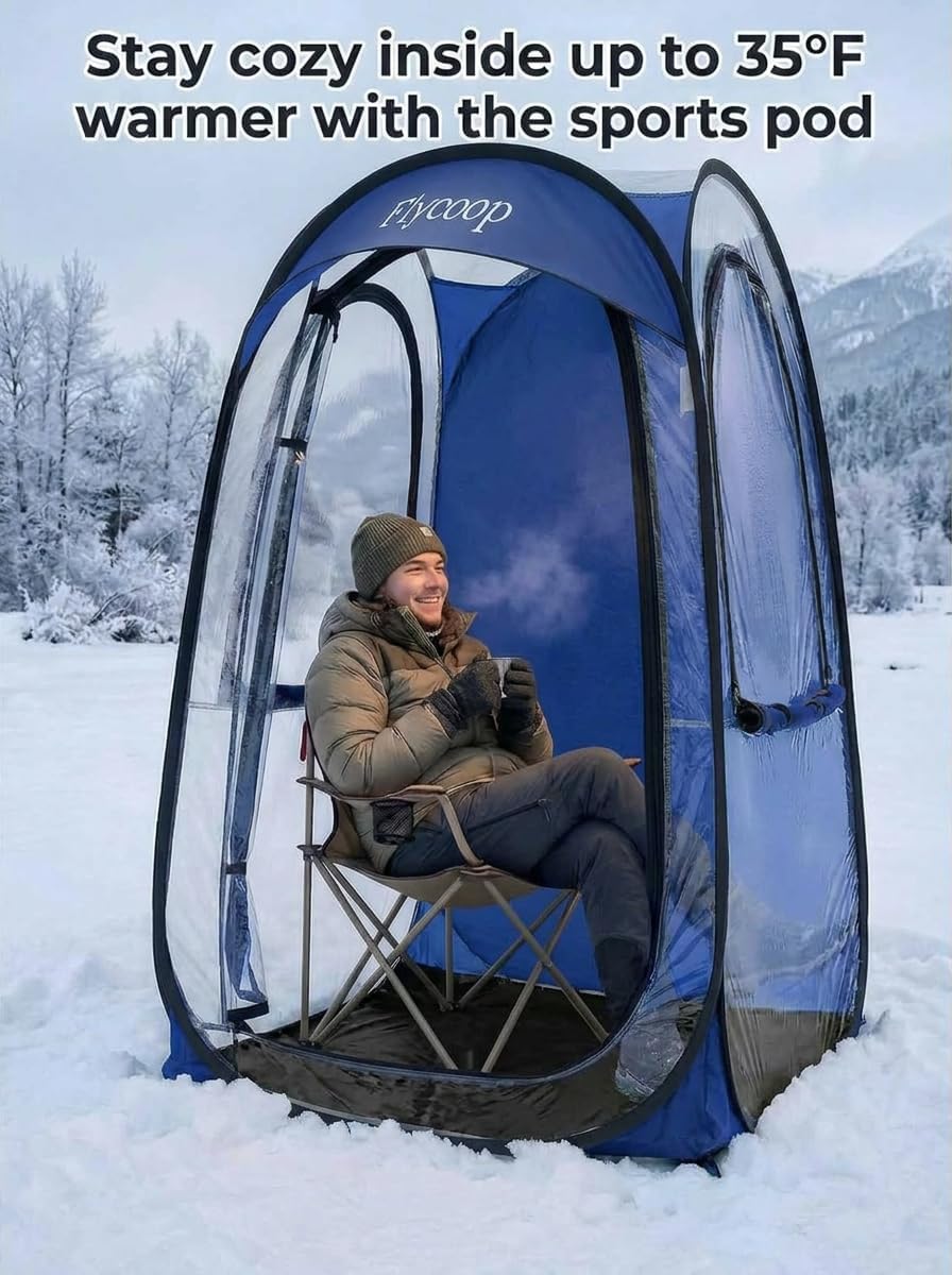 sports tent pop up shelter: flycoop 37" l showing dimensions