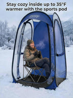 sports tent pop up shelter: flycoop 37" l showing dimensions