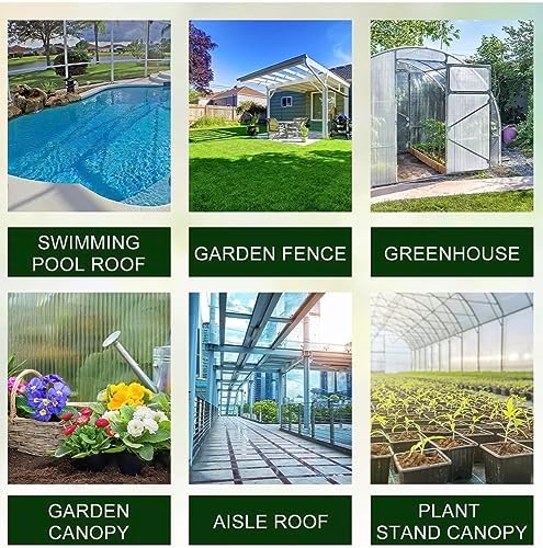 two pieces 8mm twin wall polycarbonate greenhouse panels, package contents