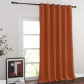 NICETOWN Blackout Sliding Glass Door Curtains, Room Darkening Thermal Insulated Curtains for Living Room Bedroom, Extra Wide Window Drapes, 1 Panel, W80 x L118, Burnt Orange