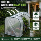 portable mini greenhouse, 55x32x28 inches pe cover with, package contents
