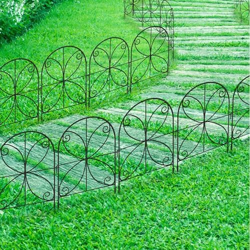 shoplala garden fence animal barrier (10 panels) 12in(l), front angle view