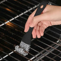 2PCS BBQ Grill Brush Stainless Steel Barbecue Cleaning Brush, V - Shaped Bristles Perfect Cleaner & Scraper for Grill Cooking Grates, Black