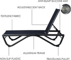 Kozyard Outdoor Chaise Lounge Chair, Full Aluminum Frame, Adjustable Reclining Patio Lounger for Poolside, Sunbathing & Backyard, Textilene (NavyBlue)