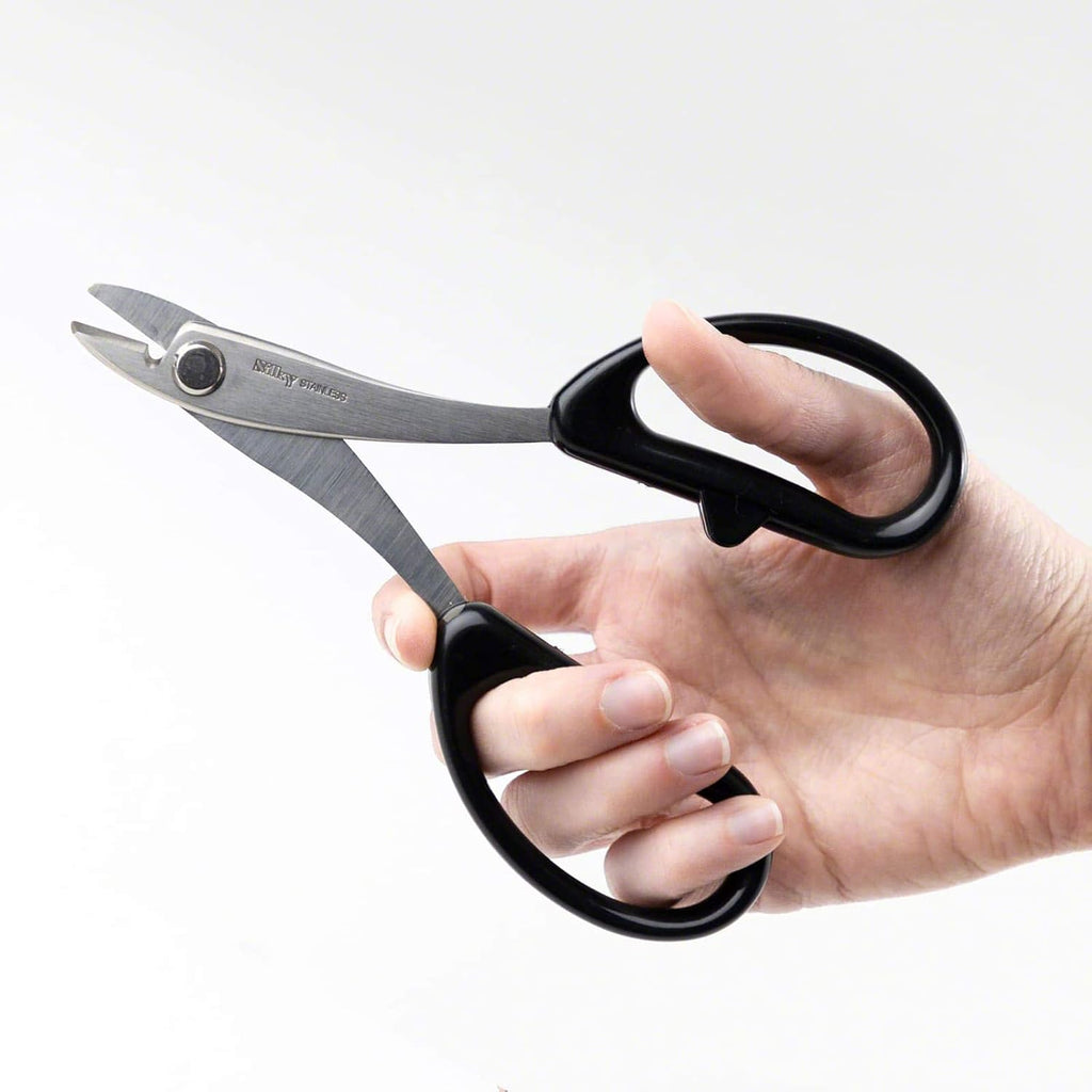 wazakura scissor wire cutter 6.3in, japanese stainless steel, close-up detail
