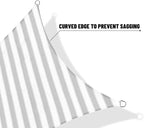 SUNNY GUARD Sun Shade Sail 8'x12' Rectangle Grey-White UV Block Sunshade for Backyard Yard Deck Patio Garden Outdoor Activities and Facility(We Make Custom Size)