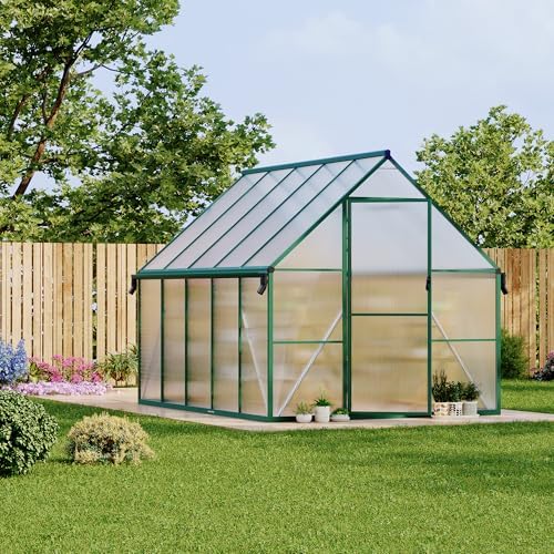 8'x10' aluminum-framed polycarbonate greenhouse, heavy duty polycarbonate greenhouse, view 9