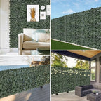 coarbor 3 packs 39"x117" artificial ivy privacy fence shown in use