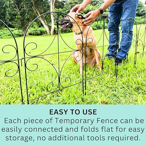 shoplala garden fence border animal barrier (10 panels), side view