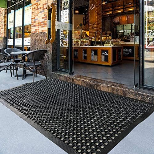 outside rubber floor mats anti slip commercial resturant shown in use
