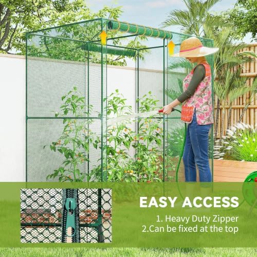 outsunny 6' x 4' x 6' crop cage showing dimensions