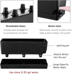 Self Watering Pots for Indoor Plants 17 Inches Window Boxes Planters Rectangular Flower Pots Rectangle Herb Pots Large Plant Pots with Drainage Holes and Saucers Windowsill Planter (2, Black)