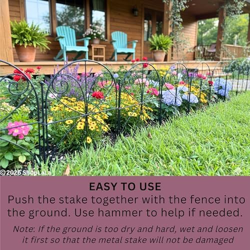 shoplala decorative garden fence (10 panels) 12.5inx16.5in fences, package contents