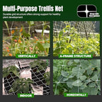 4-feet by 4920-feet professional grade vegetable support trellis, side view