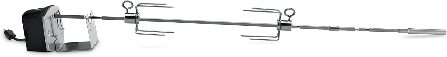 Weber® Grill Rotisserie Kit for Genesis II 200/300 Series | Great for Slow Roasting Chicken, Ribs, or Turkey on your Weber® Grill; Includes Spit, Forks, and Motor - Grill Accessories