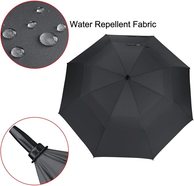 G4Free 47/54/62/68/72 Inch Automatic Open Golf Umbrella Oversize Extra Large Double Canopy Vented Windproof Waterproof Stick Umbrellas