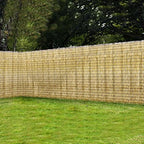 zncmrr reed fencing rolls 2 pcs natural bamboo shown in use