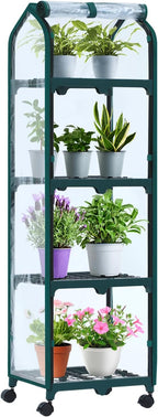 ohuhu mini greenhouse for indoor outdoor, small plastic, main product view