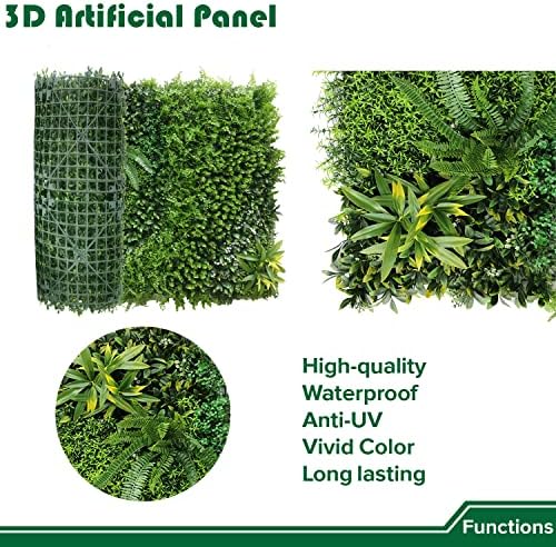 artificial grass wall panels 40"x40"-1pack greenery backdrop faux on a desk or shelf