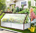 clear tarp - heavy duty waterproof 7x12ft plastic, side view
