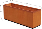 Plantercraft Large Rectangular Planters for Outdoor Plants | 60x18x24 Corten Steel Planter Box | Extra Large Outdoor Planters for Patio & Garden Divider | Weathering Steel Metal Planter