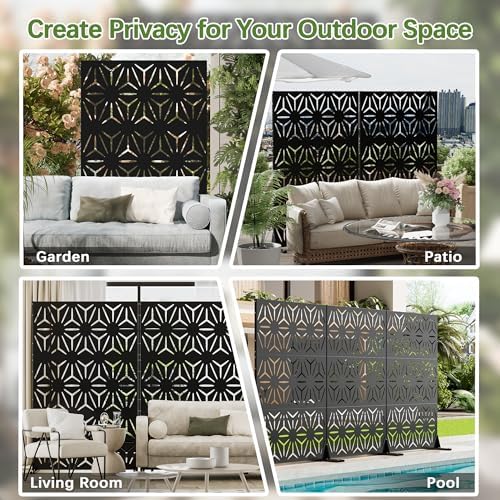 cofar metal privacy screen outdoor 72" h×44" w, package contents