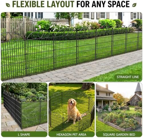 no dig garden fence with gate, outdoor dog, package contents
